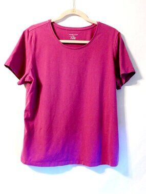 Christopher & Banks Women’s XL Short Sleeved Shirt in Magenta